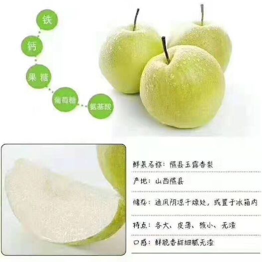 隰县玉露香梨 75mm以上 60-100g