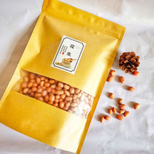 莒南县 小粒红皮花生米 生花生仁晒干 自家产花生500g袋两袋包邮