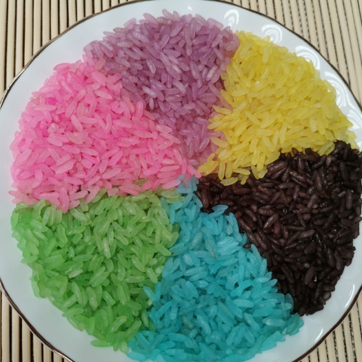 昆明 特色花米饭，七彩米5彩米大量供应
