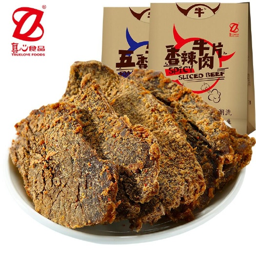 包头牛肉干 内蒙牛肉片（250克）五香沙爹口味2小时内发货，全国包邮