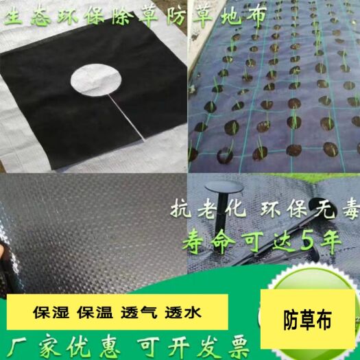 德州防草布 切片打孔除草布园艺地布切割打孔防草地膜全新料除草布