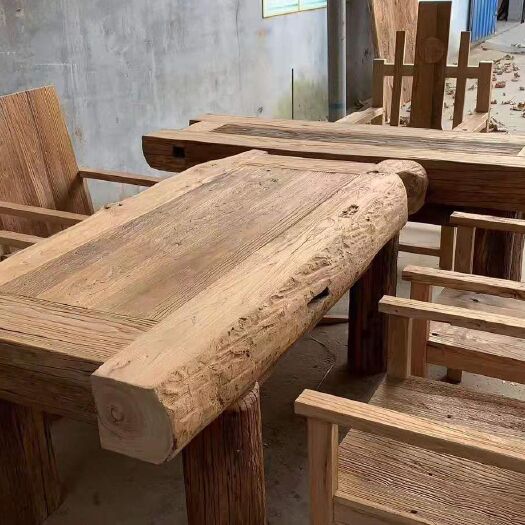 郓城县 百年老榆木家具，餐桌椅，茶桌等。