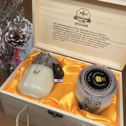 牡丹江椴树蜜 椴树雪蜜俄罗斯椴树雪蜜礼盒一套包邮