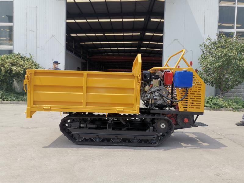  多功能手扶履带运输车 全地形履带拖拉机 四不像液压自卸翻斗