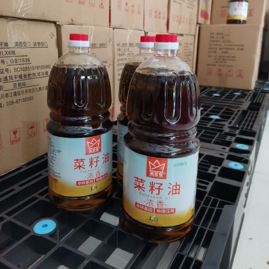 成都美家餐浓香菜籽油1.8l*6瓶整件小瓶菜油厂家直销裸价招