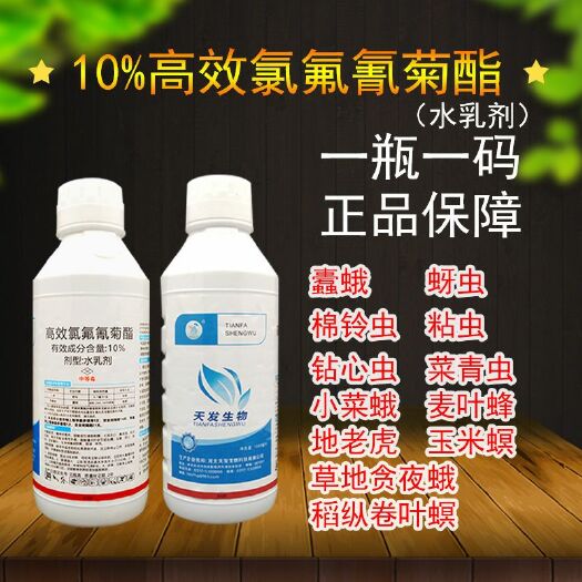 沧州10%高效氯氟氰菊酯蚜虫蝗虫蠹蛾潜叶蛾草地贪叶蛾
