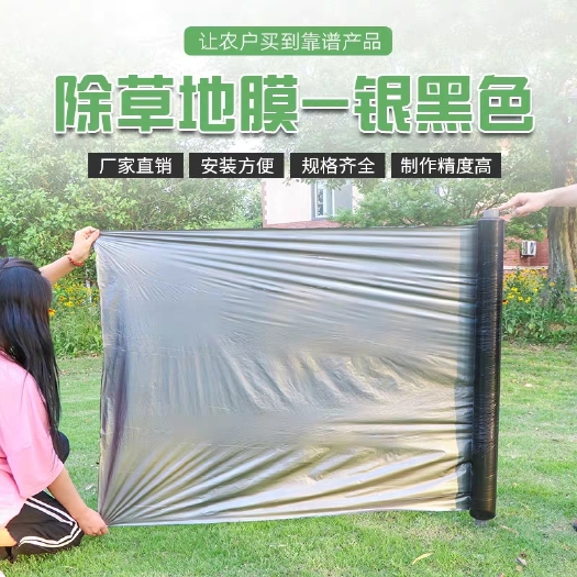 沭阳县果园果树双色银黑地膜反光除草防虫保湿农用薄膜葡萄银灰净重地膜