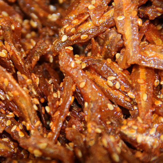 湛江山坑鱼仔  香辣芝麻味小银鱼丁香鱼干香辣休闲海味零食称斤散装