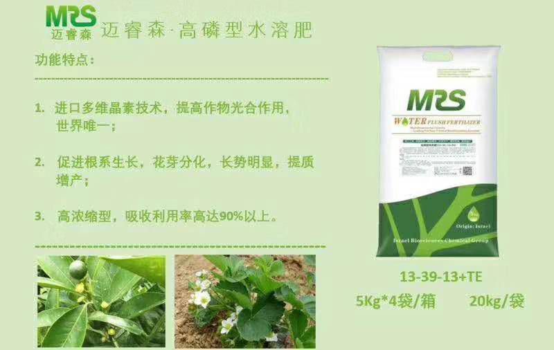 新郑市以色列迈睿森高磷型水溶肥:13－39－13+TE+抗逆因子