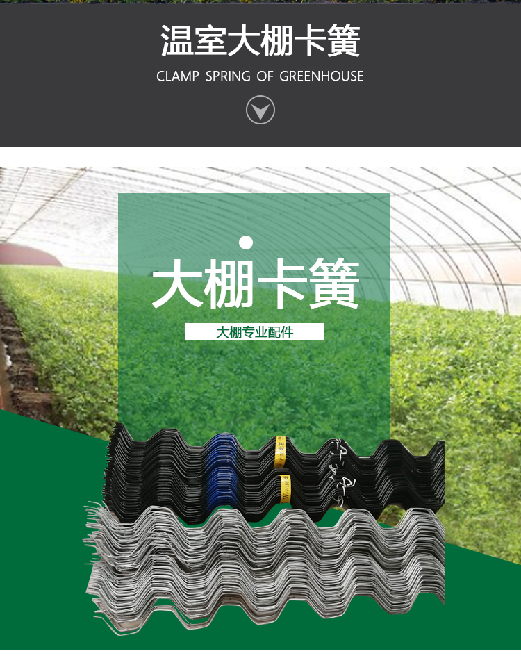 卡簧大棚配件压膜弹簧薄膜卡簧