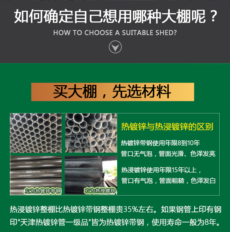 钢管大棚 单体连片单体棚连栋棚热镀锌钢管棚