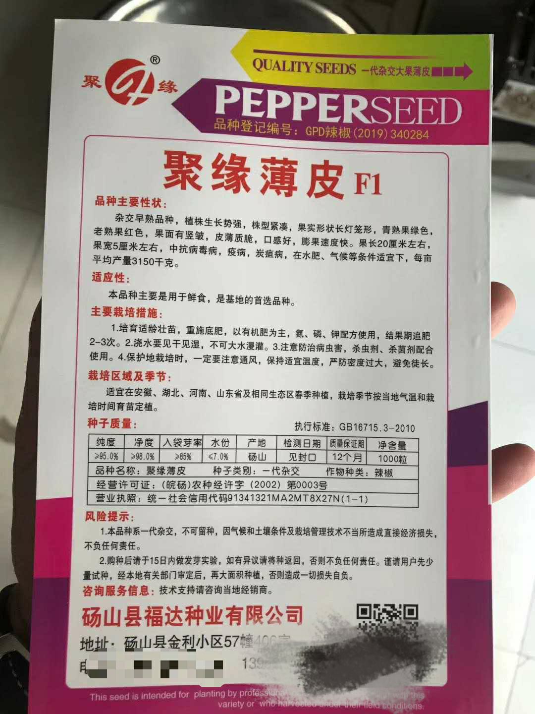  聚缘薄皮辣椒种子