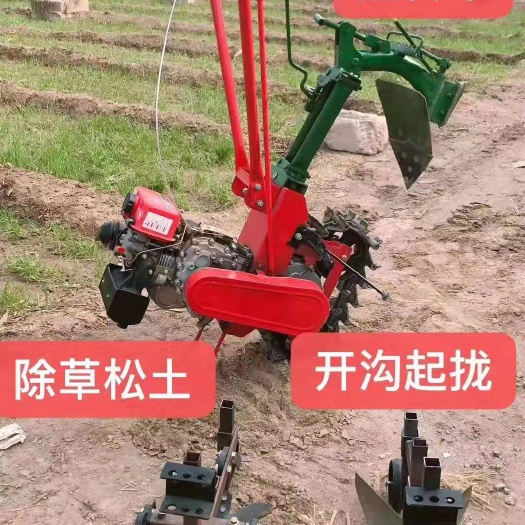 曲阜市微耕机  小红牛汽油柴油链轨式