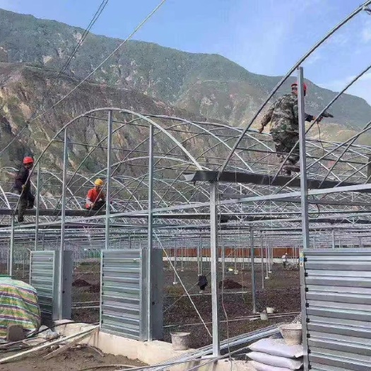 天津 大棚骨架温室蔬菜养殖大棚钢管花架连体连栋支架农业全套用品配件