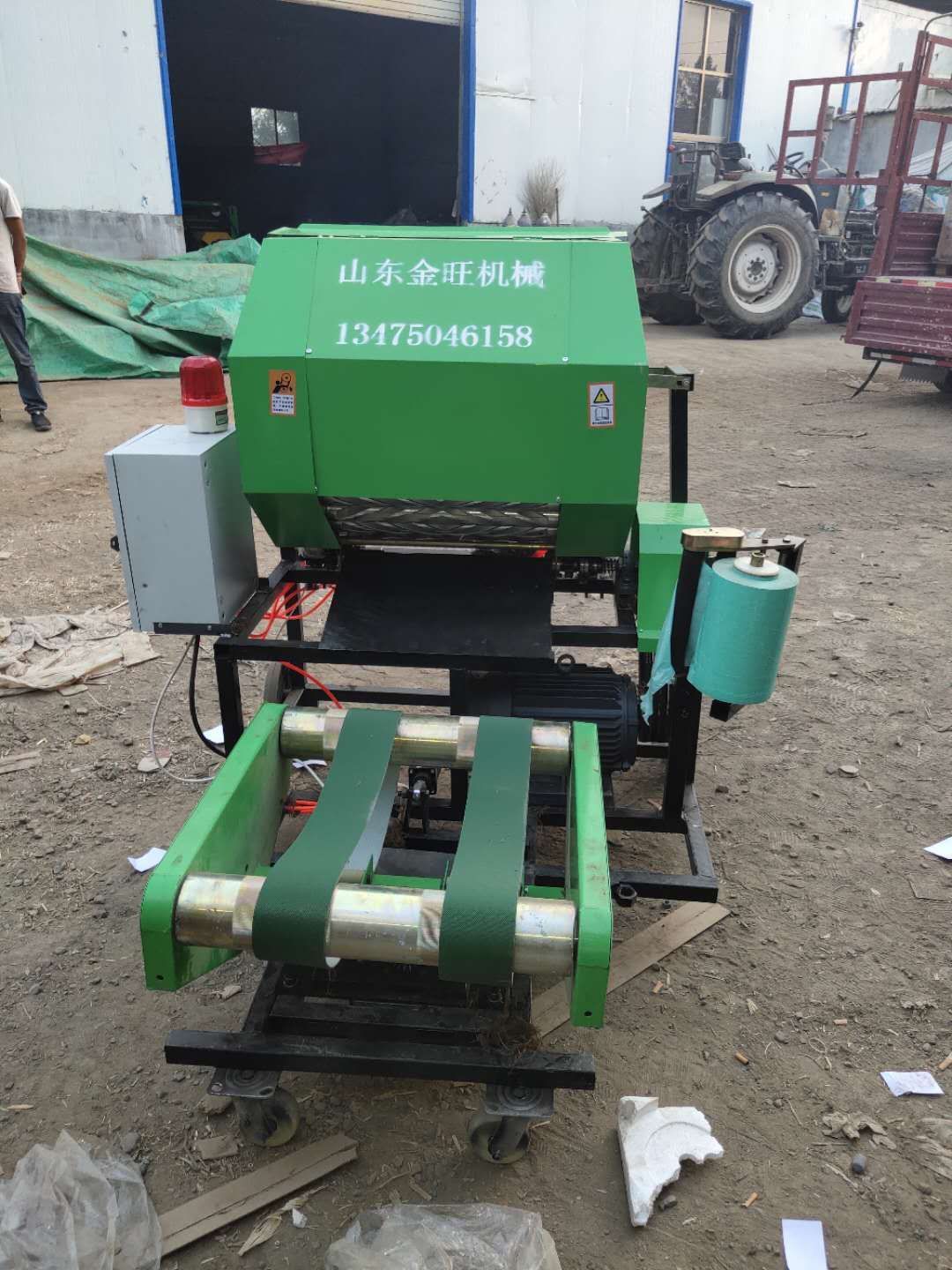 饲料打捆机 青储打包机，打捆包膜机，饲料包膜机