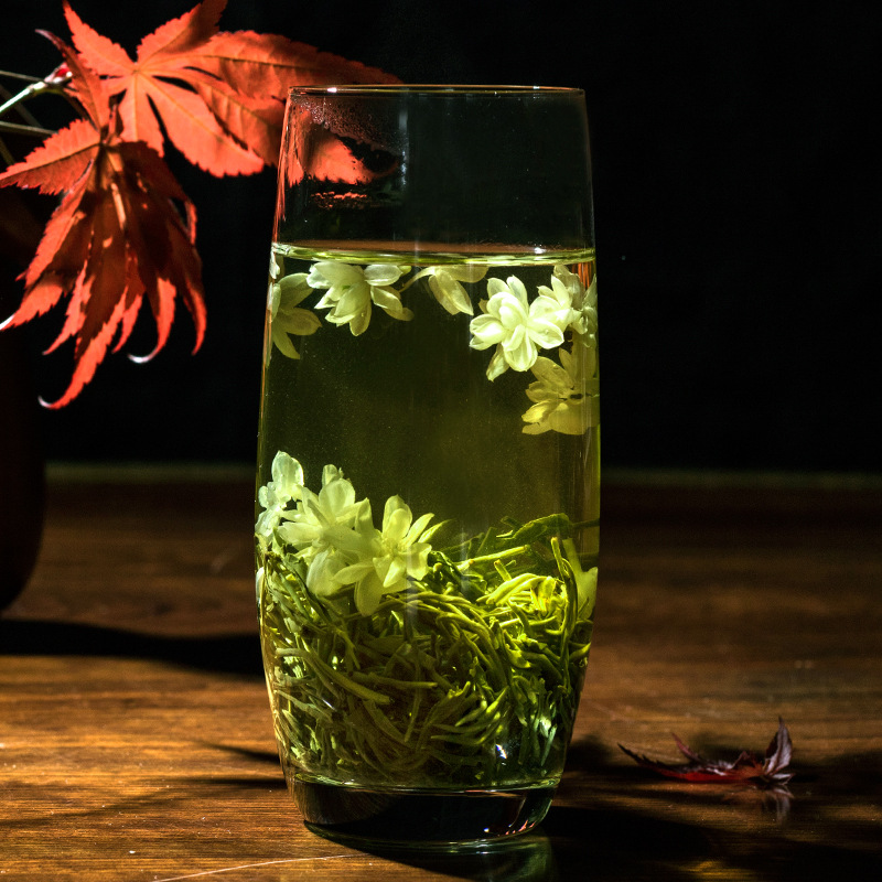  新茶四川蒙顶山碧潭级飘雪茉莉花茶散装浓香花茶
