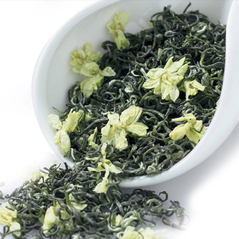  新茶四川蒙顶山碧潭级飘雪茉莉花茶散装浓香花茶