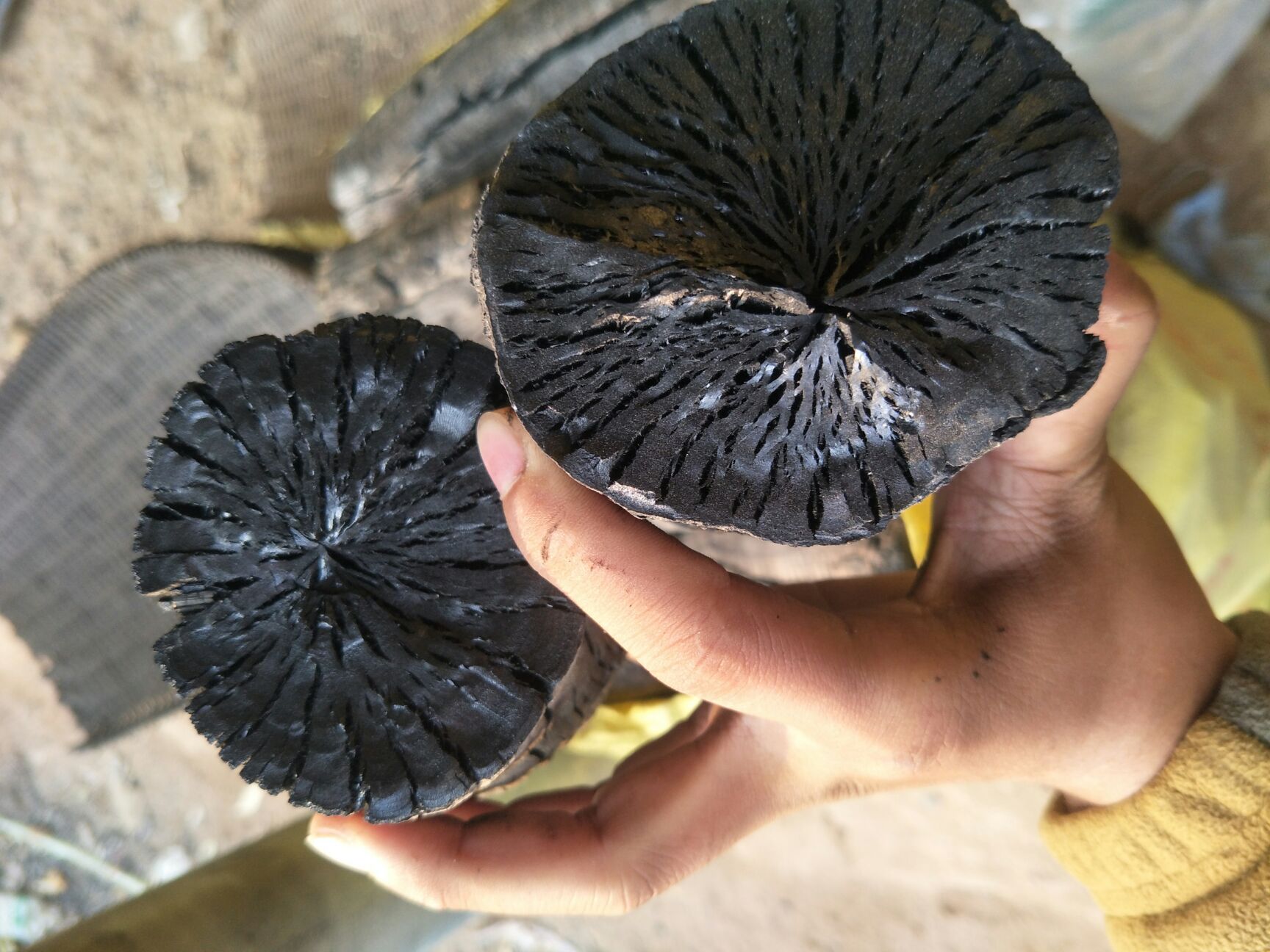 荔枝龙眼炭  实木荔枝炭