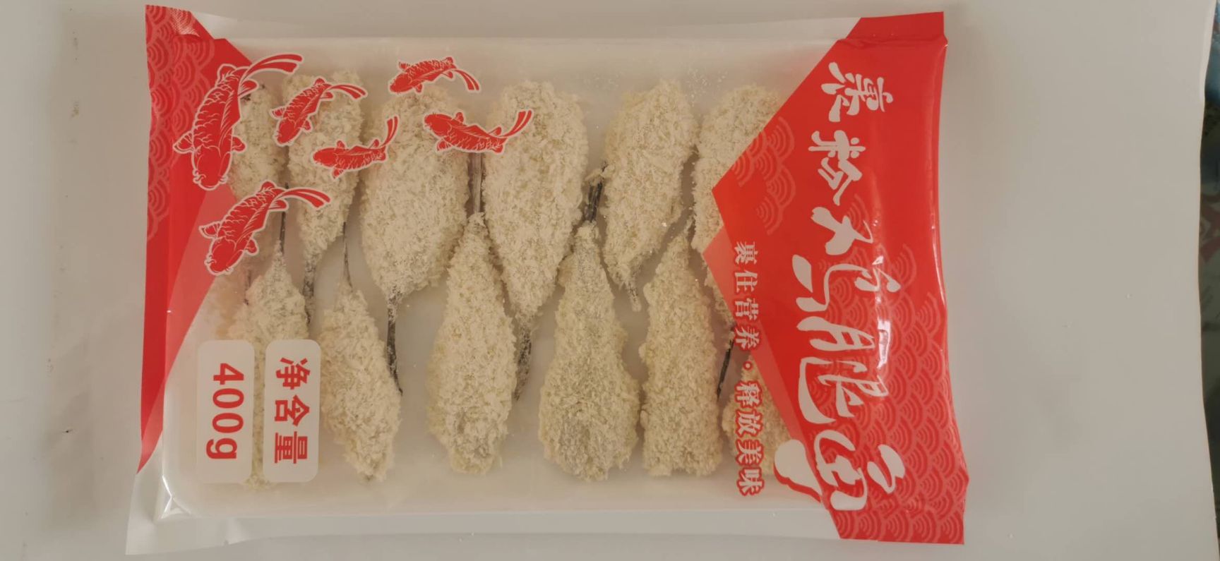 冷冻海鱼  裹粉鸡腿鱼、去骨、去刺、、400g