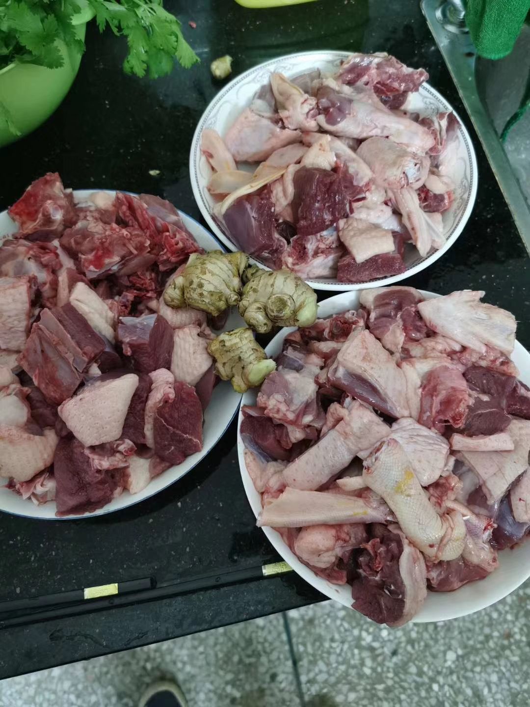  三花白鹅，玉米散养，超过180天