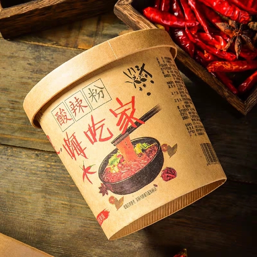 重庆市 包邮 嗨吃家酸辣粉6桶12桶米线速食冲泡即食品宿舍方便面泡面