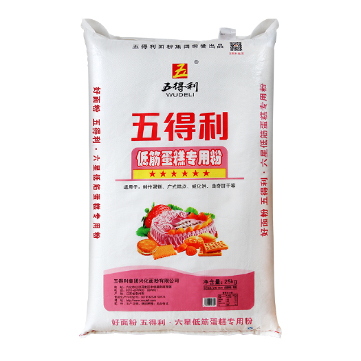 大连蛋糕预拌粉 蛋糕粉 五得利低筋糕点专用粉50斤 广式糕点 蛋挞皮 威化饼 曲奇饼