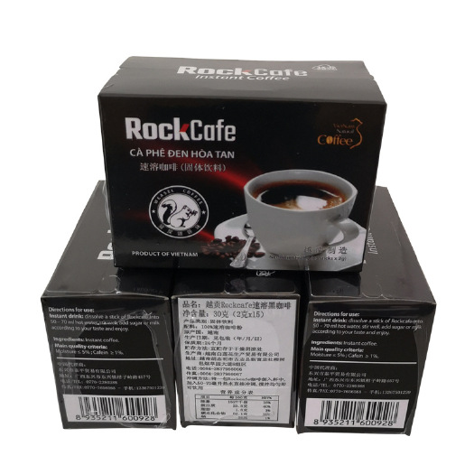速溶咖啡 原装越南越贡纯咖啡粉30克15小袋黑咖啡速溶健康健身批发