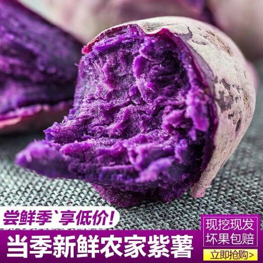 昆明云南新鲜紫薯包邮2斤5斤当季新鲜地瓜粉嫩番薯现货一件代发