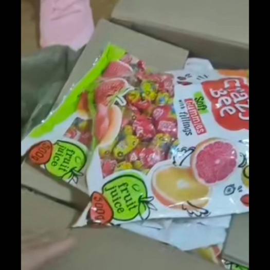 绥芬河市其他糖果 俄罗斯小蜜蜂水果夹心软糖