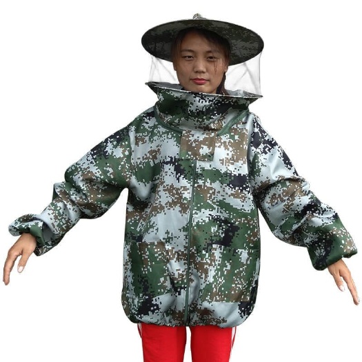 长葛市 蜂衣全套防蜂衣】加厚透气半身养蜂防蜂服可拆卸蜂帽