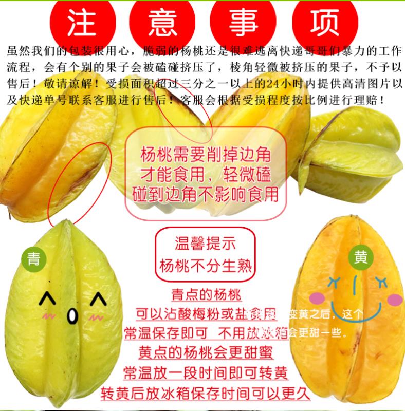  应季生鲜杨桃宝宝采摘3斤/5斤包邮