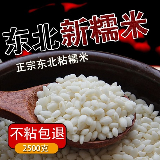 乾安县新米5斤/10斤江米粘糯米东北圆粒白糯米黏粘大米包粽子米酿