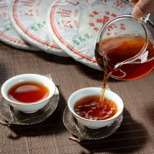  云南普洱熟茶饼7子饼357克普洱原产地直供