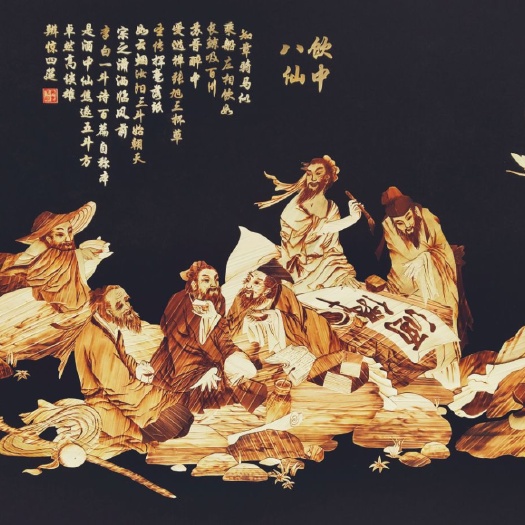 通渭县装饰画 非物质文化遗产艺飞麦秆画（麦秸杆制作）