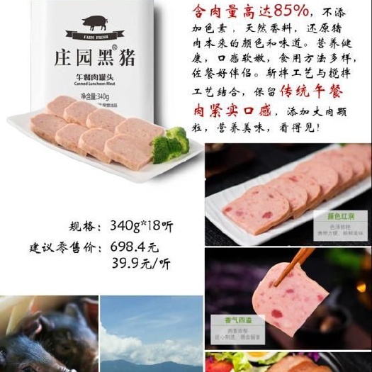 蓬溪县猪肉罐头 有气质的午餐肉