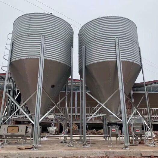 卫辉市料塔料线全自动设备配件塞盘蛟龙全套自动喂料猪用育肥设计料塔
