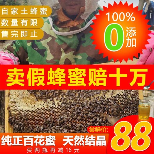 关岭县 蜂蜜纯正天然农家自产百花蜜农村自养蜜蜂蜂蜜天然结晶