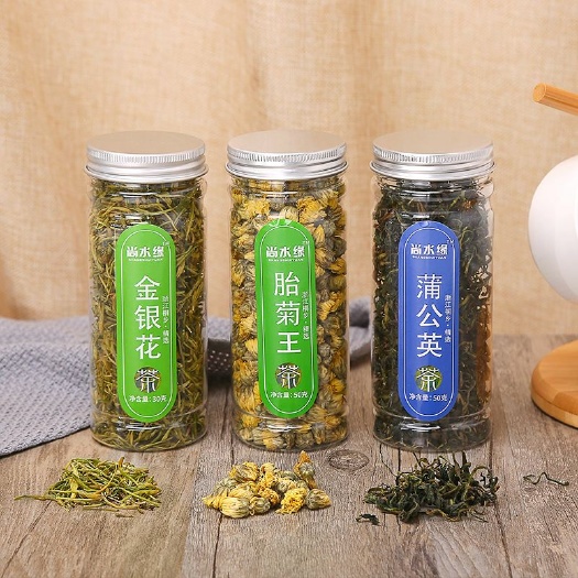 金银花特级花草茶叶搭配菊花茶叶泡水去清火凉茶散装罐装30g