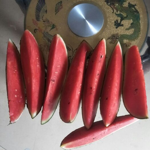扶绥县广西黑美人西瓜现在成熟了，肉汁鲜红香甜可口