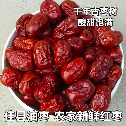 佳县 陕西佳县有机红枣2019黄河滩枣佳县油枣一级5斤箱装包邮