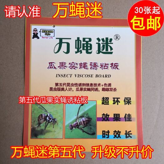 玉林土蜂蜜 果蝇诱捕器 万蝇迷果蝇诱粘板 果蝇瓜实蝇通诱 果蝇贴