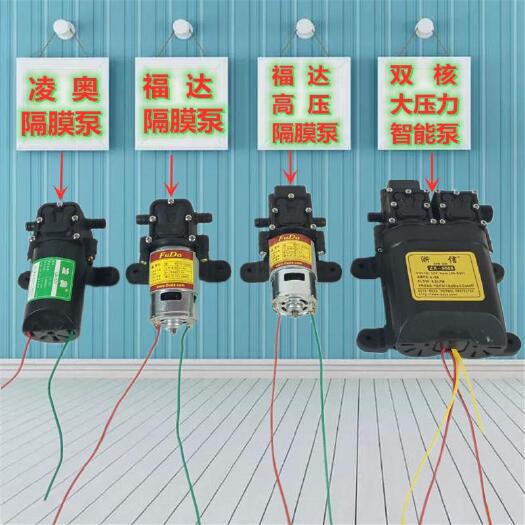 農(nóng)用打藥隔膜泵12V電動(dòng)噴霧器電機(jī)智能打藥機(jī)洗車機(jī)大功率藥泵