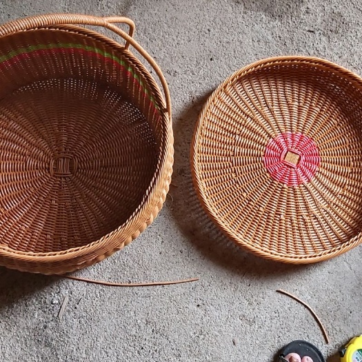 博白县收纳篮 编织篮 手工编织蓝