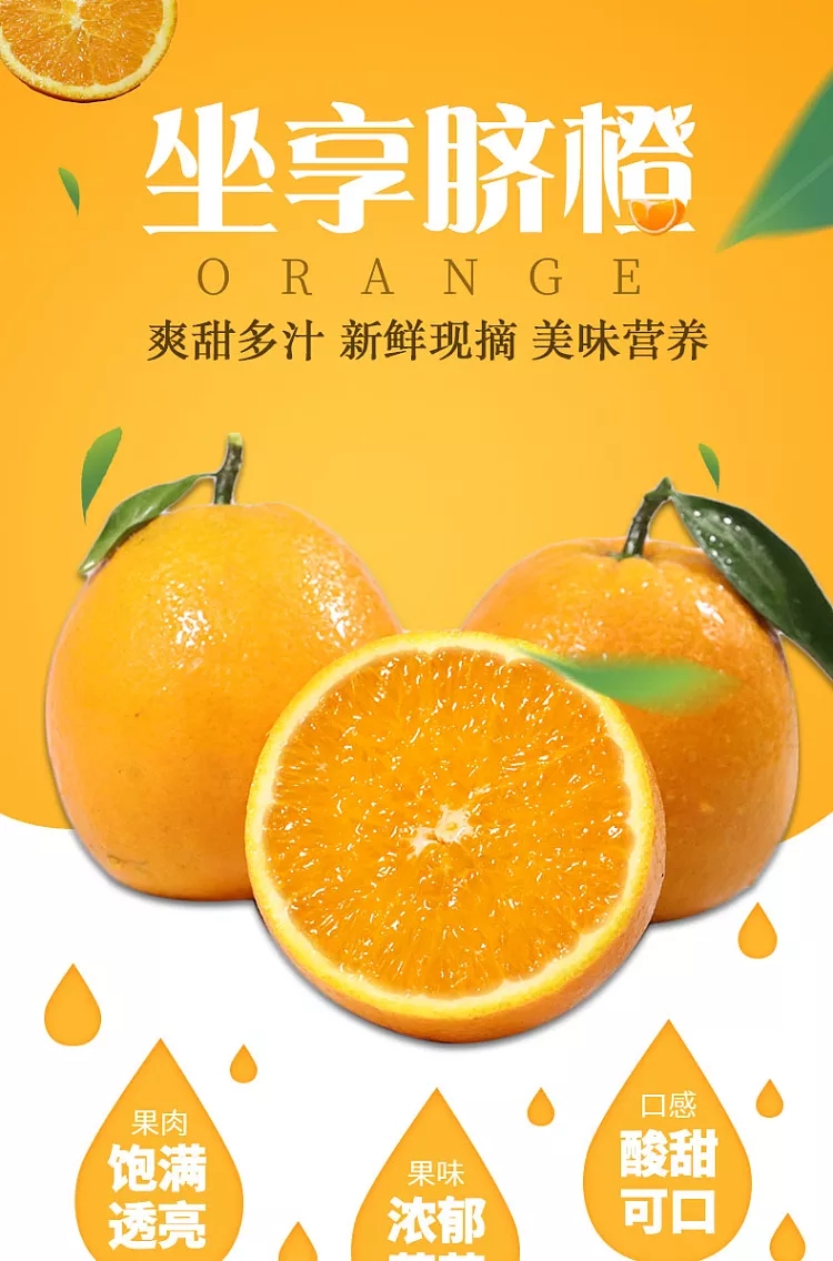 【湖北秭归伦晚脐橙】橙中之皇新鲜应季水果现摘现发橙