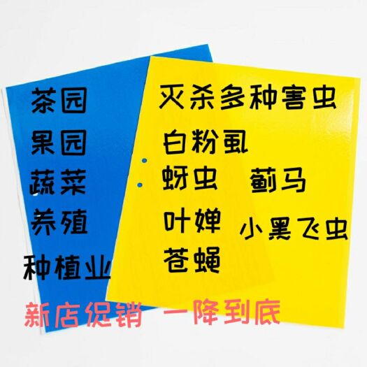 曹县 双面覆膜防水强力诱虫板大棚果园茶园粘蚜虫飞虫蓟马专用粘虫板