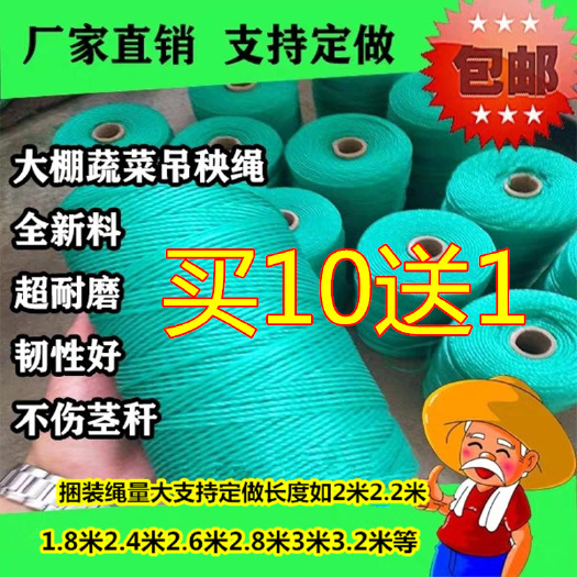无棣县大棚蔬菜吊绳吊蔓绳吊秧绳西红柿黄瓜苦瓜吊绳塑料拉绳买十送一