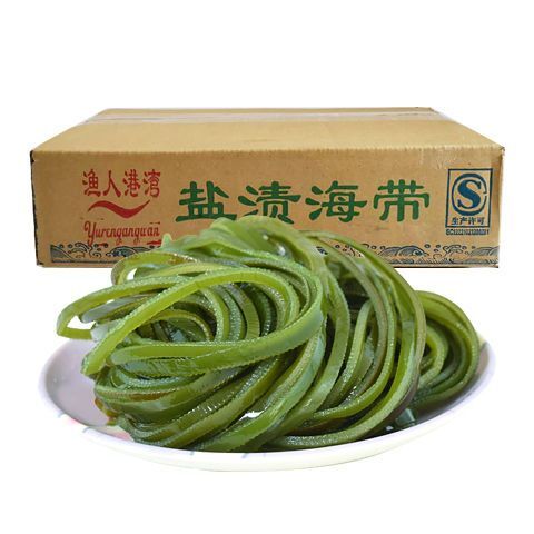 招远市5斤箱装盐渍海带丝新鲜嫩海带丝1500g海带丝昆布丝火锅包