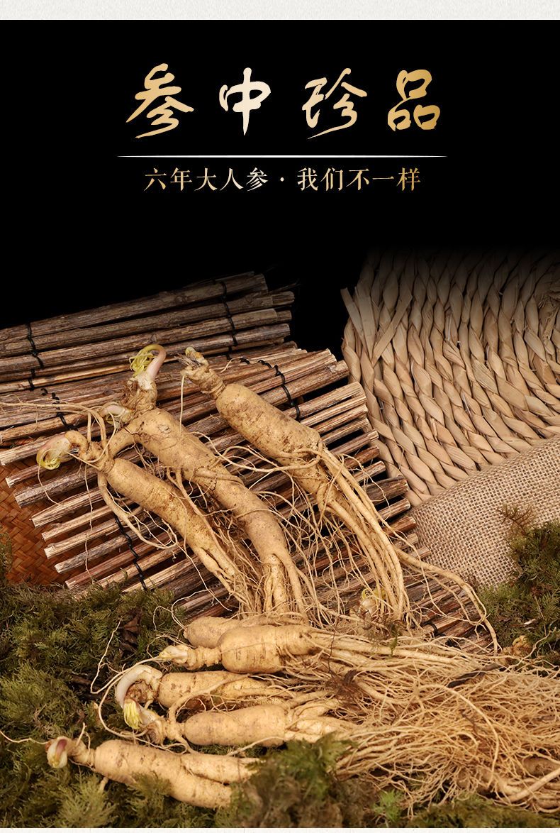  长白山特大鲜人参 半斤装/一斤装 现挖带土鲜人参 泡酒