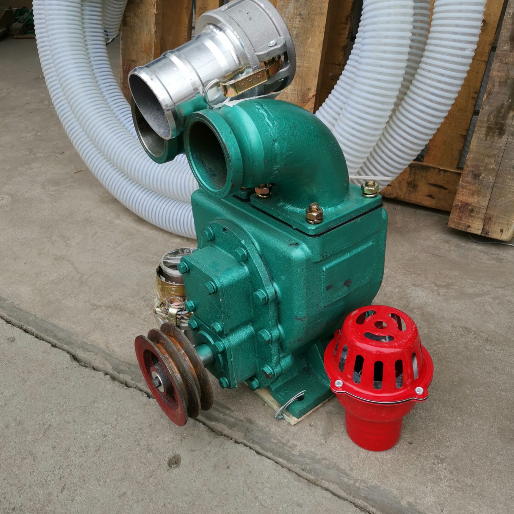 推车式电机带动吸粪泵 抽粪泵 吸污泵 不需要密封罐体自吸自排