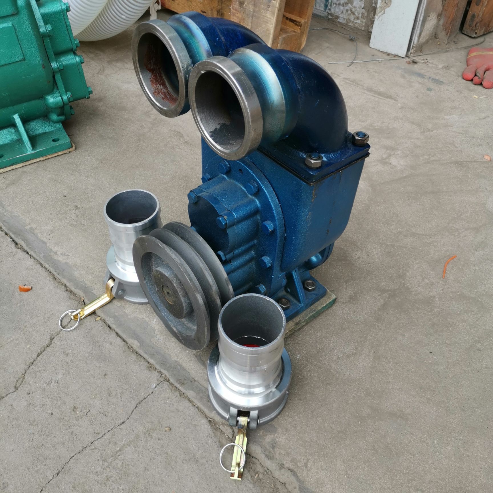 推车式电机带动吸粪泵 抽粪泵 吸污泵 不需要密封罐体自吸自排